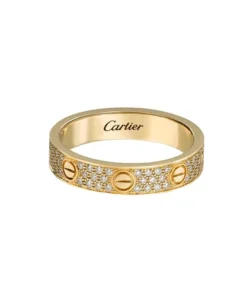 Nhẫn Cưới Cartier Love Wedding Band Diamond-Paved B4083300 Màu Vàng Gold (Chế Tác)