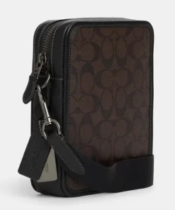 Túi Đeo Chéo Nam Coach Sullivan Crossbody In Signature Canvas CC009 Màu Nâu/Đen
