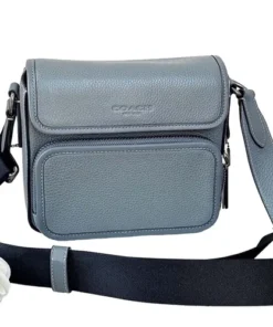 Túi Đeo Chéo Nam Coach Sullivan Flap Crossbody CN729 Màu Xanh Xám