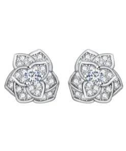 Khuyên Tai Nữ Kya Jewel Floral Radiance E284 Màu Bạc