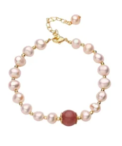Vòng Đeo Tay Nữ Kya Jewel Pink Delight PB4 Màu Vàng