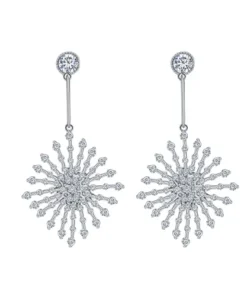 Khuyên Tai Nữ Kya Jewel Snowflake Sparkle E286 Màu Bạc