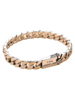 Vòng Đeo Tay Nam LiLi Jewelry Double C Lili_746785 Màu Bạc Size 19