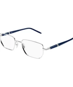 Kính Mắt Cận Montblanc Eyeglasses MB0347O 002 Màu Bạc/Xanh