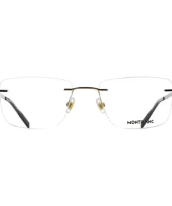 Kính Mắt Cận Nam Montblanc Gold Black Men Eyeglasses MB0281O 011 Màu Đen - Vàng Size XL
