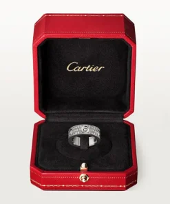 Nhẫn Nam Cartier Love Ring Diamond-Paved N4210400 Màu Vàng Trắng (Chế Tác) Size 12
