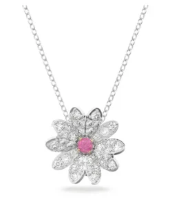 Dây Chuyền Nữ Swarovski Eternal Flower Pendant Flower, Pink, Mixed Metal Finish 5642868 Màu Bạc Hồng