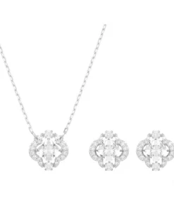 Set Dây Chuyền + Khuyên Tai Nữ Swarovski Sparkling Dance Set