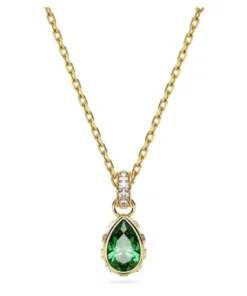 Dây Chuyền Nữ Swarovski Stilla Pendant Pear Cut, Green, Gold-Tone Plated 5648751 Màu Vàng Xanh