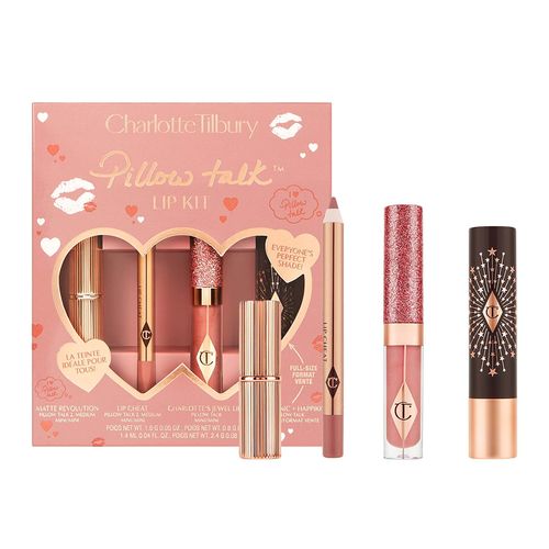 Set Trang Điểm Charlotte Tilbury Pillow Talk Lip Wardrobe Set 4 Món